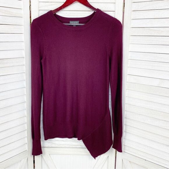 The Limited Sweater Asymmetrical Hem Pullover Tunic Maroon Size Small - Picture 7 of 12